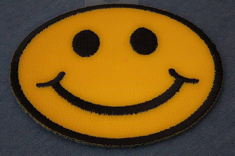 Amazon.com: Smiley Face Patch - 3x3 inch. Embroidered Iron